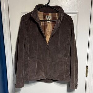 L.L. Bean womens Dark Brown Corduroy Shirt Jacket